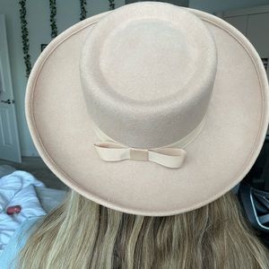 Tan Wool cowboy style hat by Lancaster. Vintage circa 1990